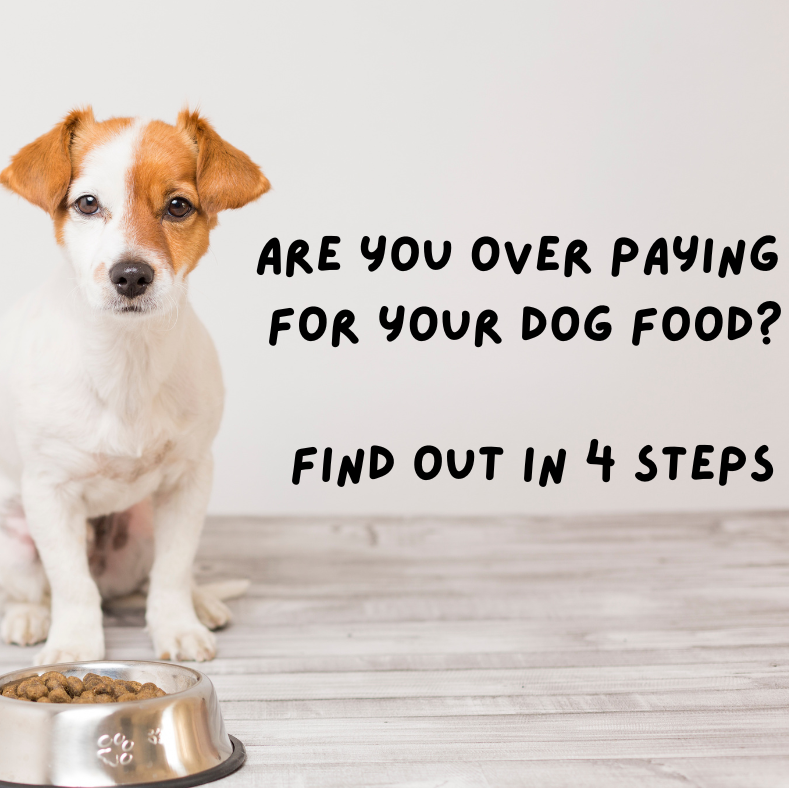 Are you over paying for your dog food? - find out in 4 steps (PDF)